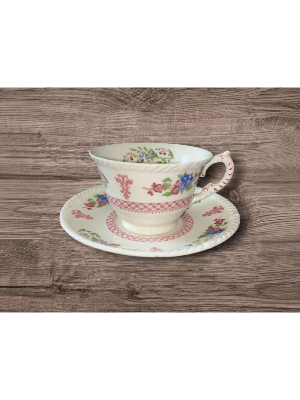 Vintage Royal Cauldon England Est 1774 Badminton Floral Teacup and Saucer